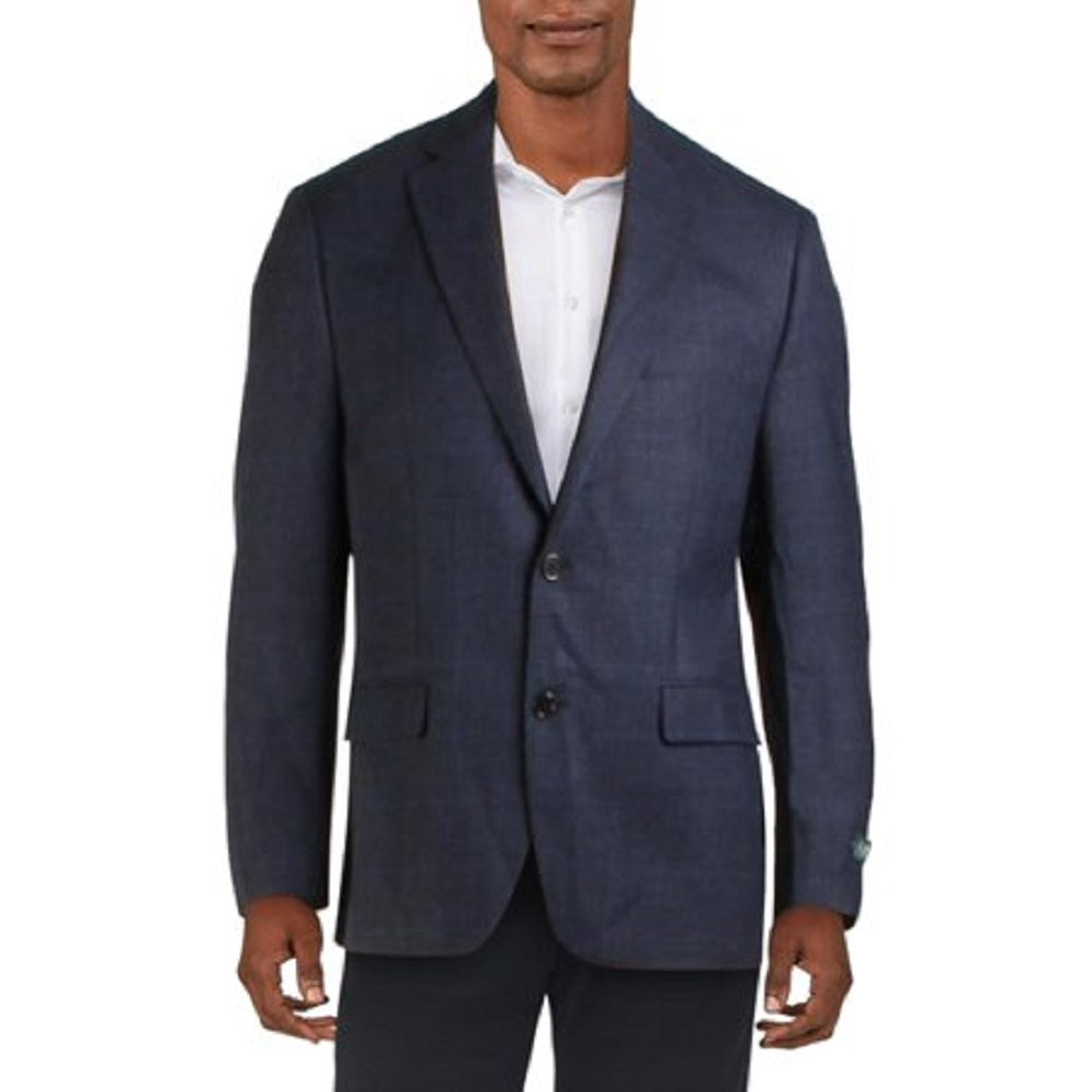 Ralph Lauren Men's Wool Blend Window Pane Two-Button Blazer Navy Size 40