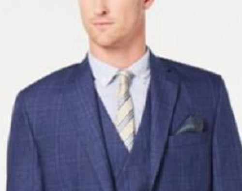 Ralph Lauren Men's Leahy Linen Plaid Sportcoat Navy Size 46