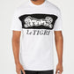 Le Tigre Men's Reason Two Tone Logo Graphic T-Shirt White Size Small