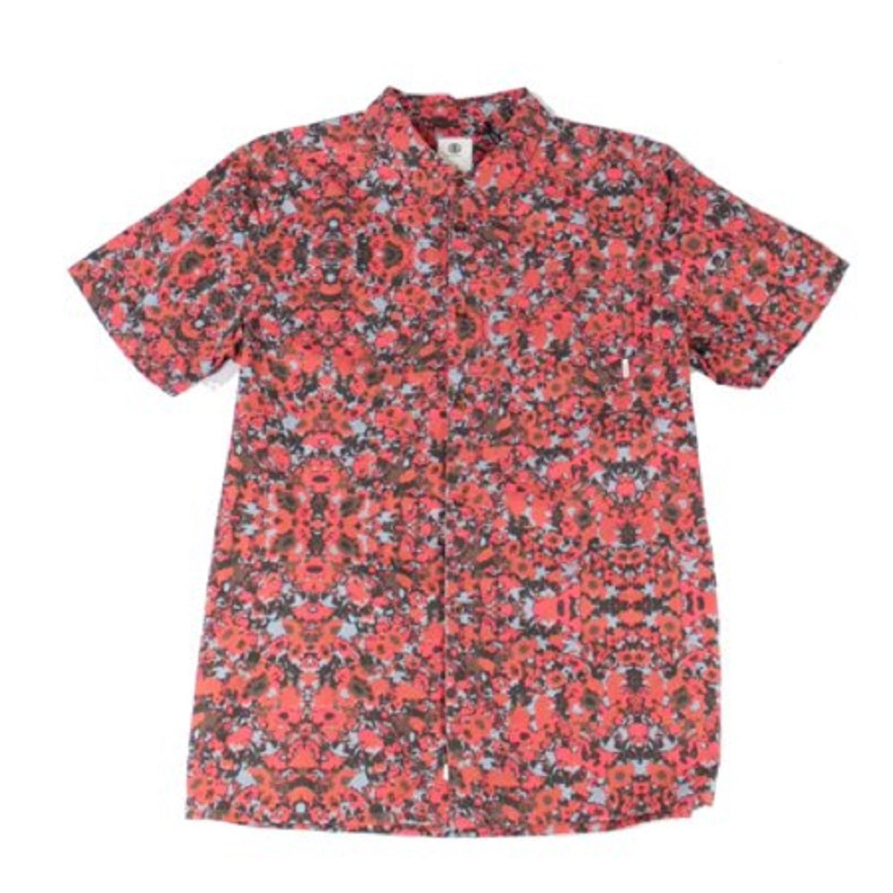 Element  Men's Floral Destination Button Up Red Size Medium