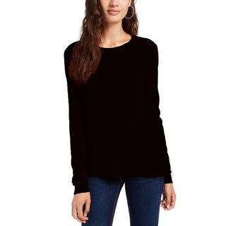 Planet Gold Junior's Crewneck Sweater Black Size X-Large