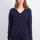 Planet Gold Junior's V Neck Sweater Navy Size X-Small