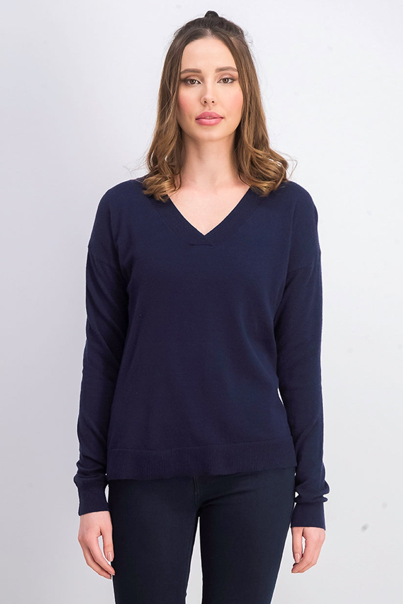 Planet Gold Junior's V Neck Sweater Navy Size X-Small