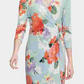 Calvin Klein Women's Floral Print Faux Wrap Dress Blue Size X-Large