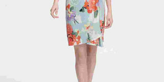 Calvin Klein Women's Floral Print Faux Wrap Dress Blue Size X-Large