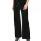 Calvin Klein Women's Velvet Wide-Leg Pull-On Pants Black Size Extra Large