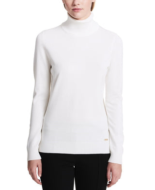 Calvin Klein Women's Turtleneck Sweater White Size Medium