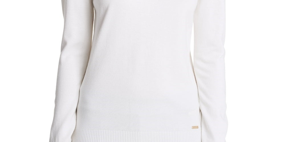 Calvin Klein Women's Turtleneck Sweater White Size Medium