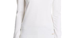 Calvin Klein Women's Turtleneck Sweater White Size Medium