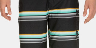 Hurley Men's Striped Board Shorts Charcoal Size 30 REG