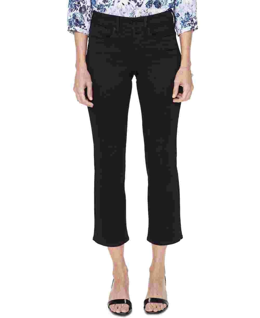 NYDJ Women's Marilyn Ankle Straight Leg Jeans Black Size 12