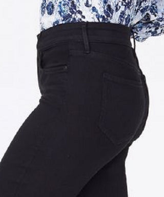 NYDJ Women's Marilyn Ankle Straight Leg Jeans Black Size 12