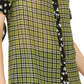 Michael Kors Women's Plaid Jewel Neck Long Sleeve Casual Top Green Size X-Large