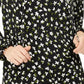 Michael Kors Women's Floral Tie Front Top Green Size X-Large