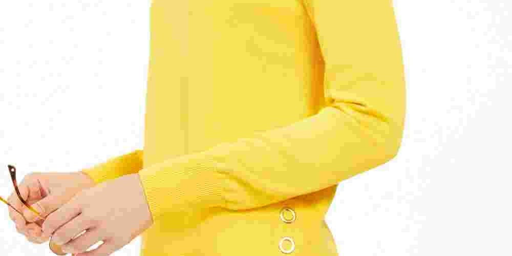 Michael Kors Women's Long Sleeve Mandarin Collar Top Grey Size Small