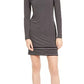 Michael Kors Women's Long-Sleeve Chain-Print Dress, Regular & Petite Sizes Gray Size Large