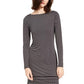 Michael Kors Women's Long-Sleeve Chain-Print Dress, Regular & Petite Sizes Gray Size Large