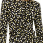 Michael Kors Women's Tossed Lillies Ruffle Front Dress Yellow Size XX-Large