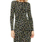Michael Kors Women's Yellow Ruffled Floral Long Sleeve Yellow Size X-Large