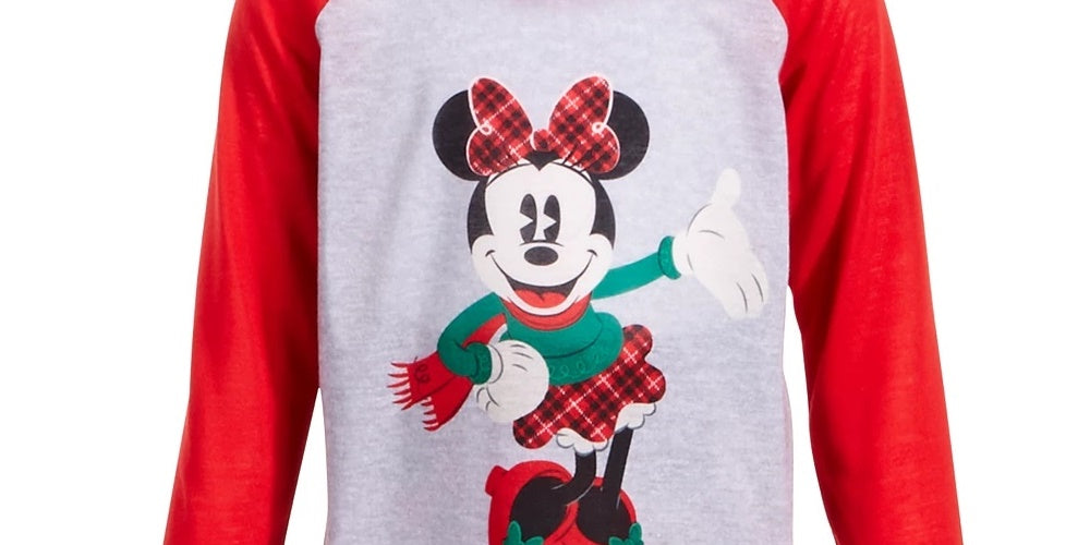 AME Toddler Girl's 2 Pc. Minnie Mouse Plaid Pajama Set Assorted Size 2T