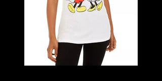 Disney Juniors' Mickey & Minnie Mouse Graphic-Print T-Shirt White Size Extra Large