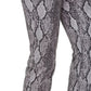 NYDJ Women's Marilyn Snake Print High Waist Button Fly Ankle Jeans Black Size 10