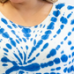 Nanette Lepore Women's Play Plus Tie Dyed T-Shirt Blue Size 2X