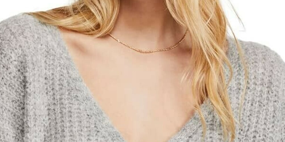 Free People Women's Long Sleeve V Neck Crop Top Top Grey Size Medium