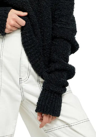 Free People Women's Finder Keepers V-Neck Sweater Black Size X-Large