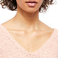 Free People Women's Coral Knit Dolman Sleeve V Neck Sweater Orange Size Large