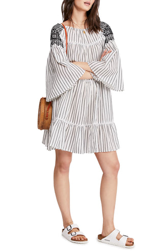 Free People Women's Lola Embroidered Minidress Black Size X-Small