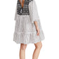 Free People Women's Lola Embroidered Minidress Black Size X-Small