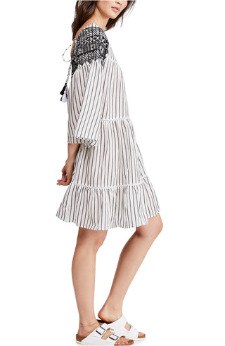 Free People Women's Lola Embroidered Minidress Black Size X-Small