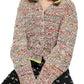 Free People Women's Walk On By Wool Contrast Trim Cardigan Top Natural Size Extra Large