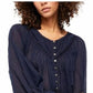 Free People Women's Cool Meadow Top Navy Size Medium