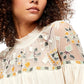 Free People Women's Top Monday Morning Embroidered Mes Natural Size X-Small