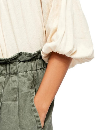 Free People Women's Top Monday Morning Embroidered Mes Natural Size X-Small