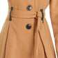 Madden Girl Juniors' Belted Skirted Coat Dark Brown Size XX-Large