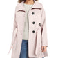 Madden Girl Junior's Belted Skirted Coat Pink Size Medium