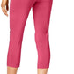 Alfani Women's Tummy Control Pull On Capri Pants Pink Size 14 Petite