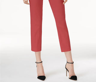 Alfani Women's Petite Tummy-Control Pull-On Capri Pants Pink Size 4 P