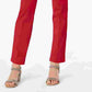 Alfani Women's Solid Casual Trouser Pants Red Size 10 Petite