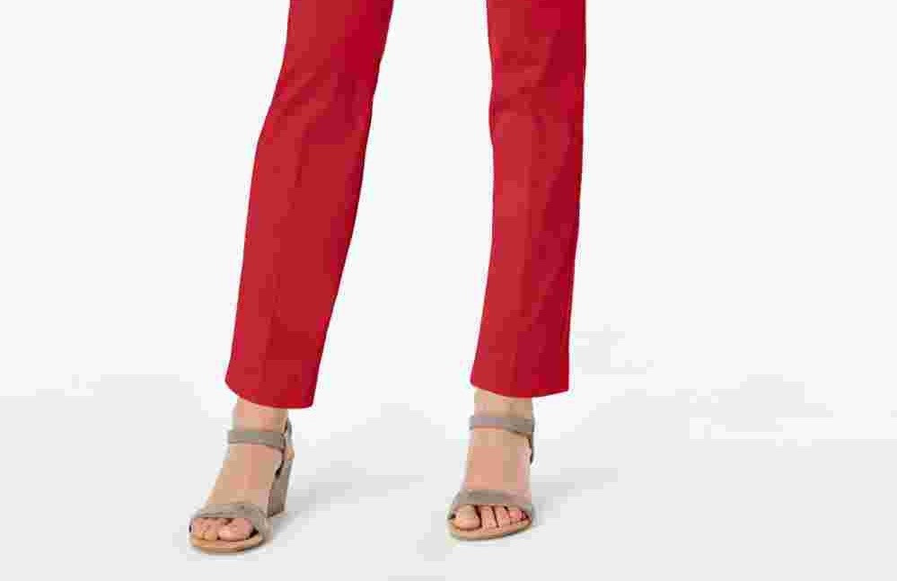 Alfani Women's Solid Casual Trouser Pants Red Size 10 Petite