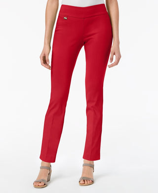 Alfani Women's Tummy Control Pull On Skinny Pants Red Size 14 Petite