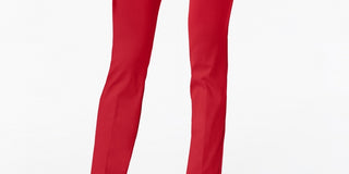 Alfani Women's Tummy Control Pull On Skinny Pants Red Size 14 Petite