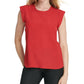 DKNY Women's Flutter Cap Sleeve Top Red Size Medium