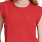 DKNY Women's Flutter Cap Sleeve Top Red Size Medium