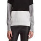 DKNY Women's Colorblocked Sweater Dark Gray Size Large