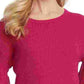 DKNY Women's Metallic Ruffle-Sleeve Sweater Pink Size X-Large