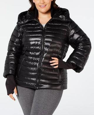 Calvin Klein Women's Performance Plus Size Down Puffer Jacket Black Size 3X